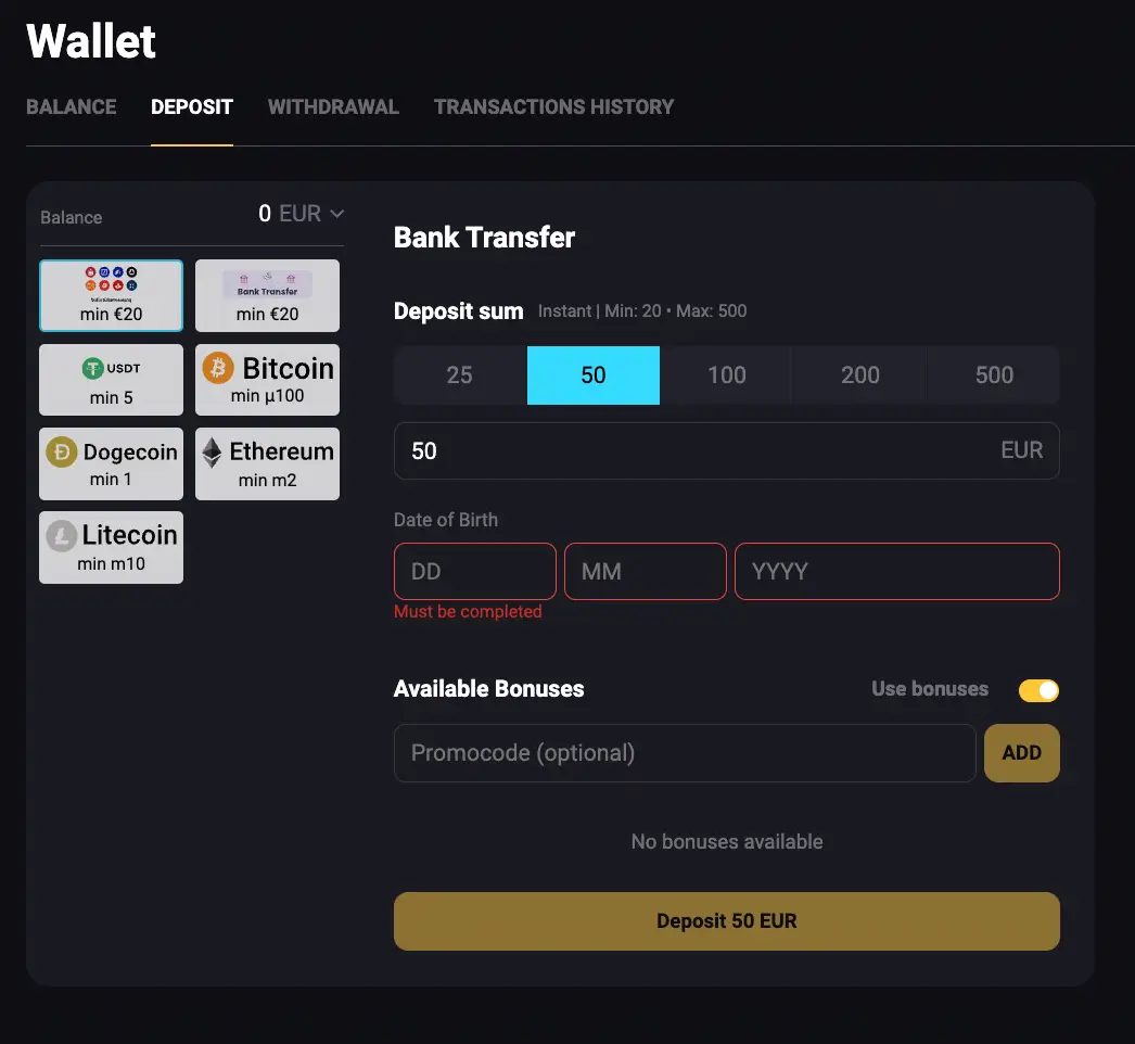 Amon Bet Casino Review for UK Players