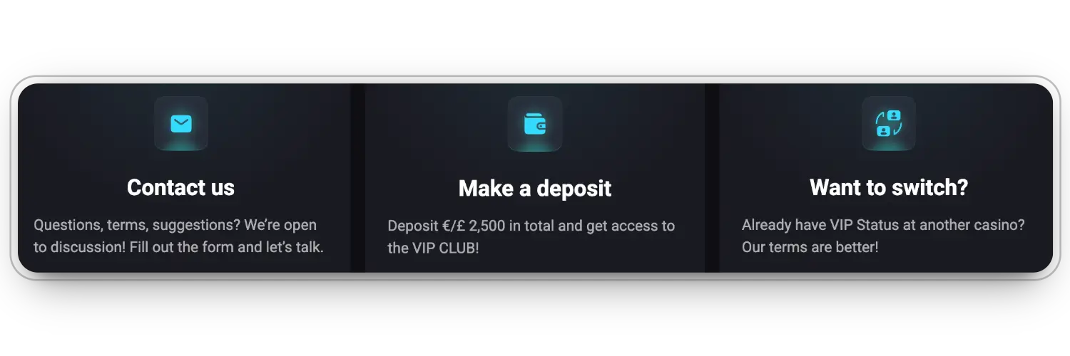 joining options to VIP Amonbet