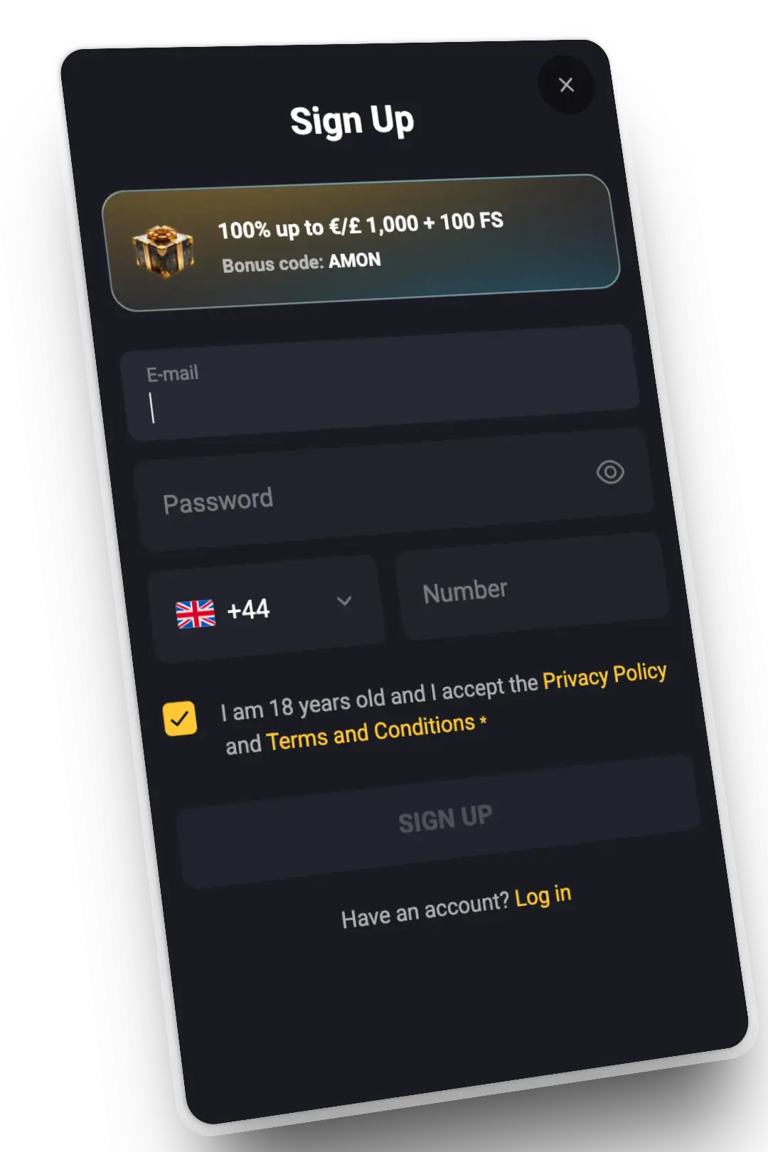 Creating Your Amonbet Casino Account