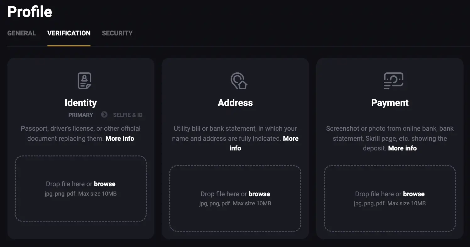 Amonbet Verification Process
